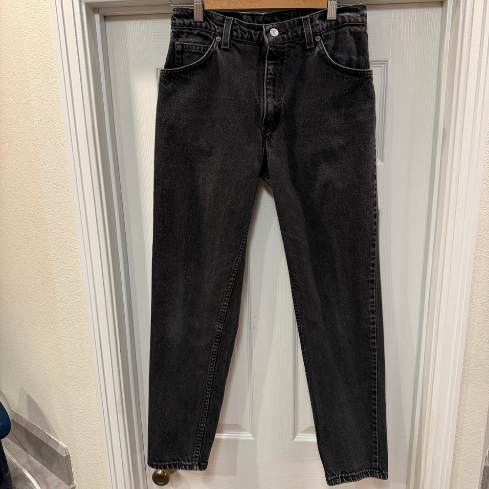 Levi’s 950 Relaxed Fit Taper Leg Women’s Black Jeans 11 Orange Tab 90s VTG